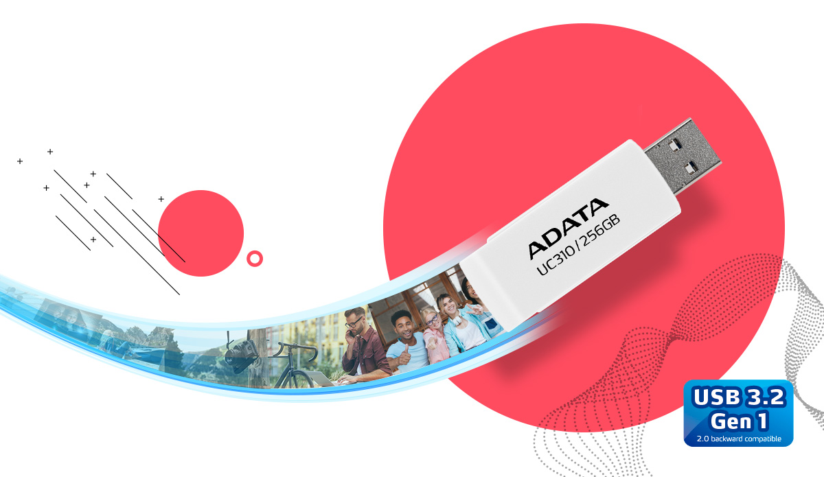 Přenosný flash disk ADATA UC310 64GB USB 32